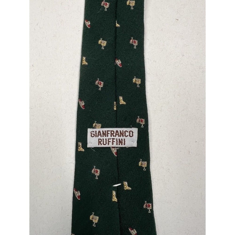 VTG GIANFRANCO RUFFINI GREEN HORSE HAT BOOT TIE